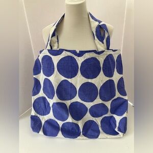 Women’s Shoulder Bag/Tote, Handmade, Blue/White